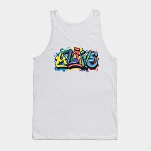 Alive grafitti t-shirt Tank Top